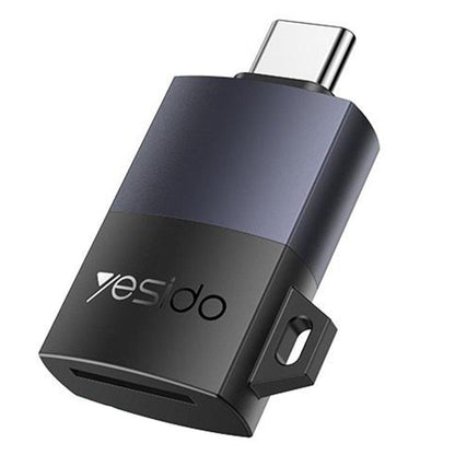 Yesido GS37 Type-C TF Card Reader(Black) - U Disk & Card Reader by Yesido | Online Shopping UK | buy2fix