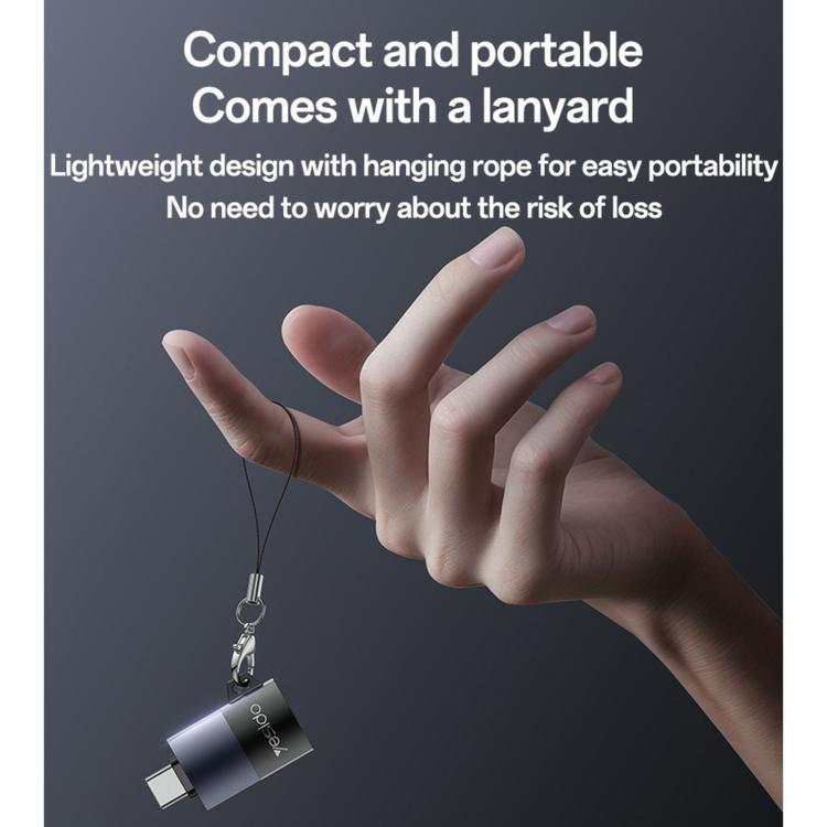 Yesido GS37 Type-C TF Card Reader(Black) - U Disk & Card Reader by Yesido | Online Shopping UK | buy2fix