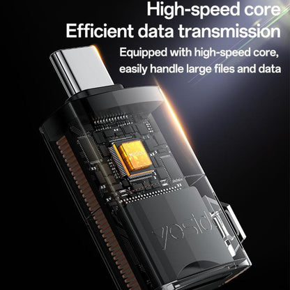 Yesido GS37 Type-C TF Card Reader(Black) - U Disk & Card Reader by Yesido | Online Shopping UK | buy2fix