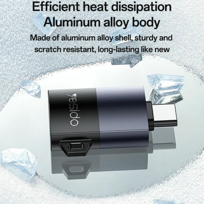 Yesido GS37 Type-C TF Card Reader(Black) - U Disk & Card Reader by Yesido | Online Shopping UK | buy2fix