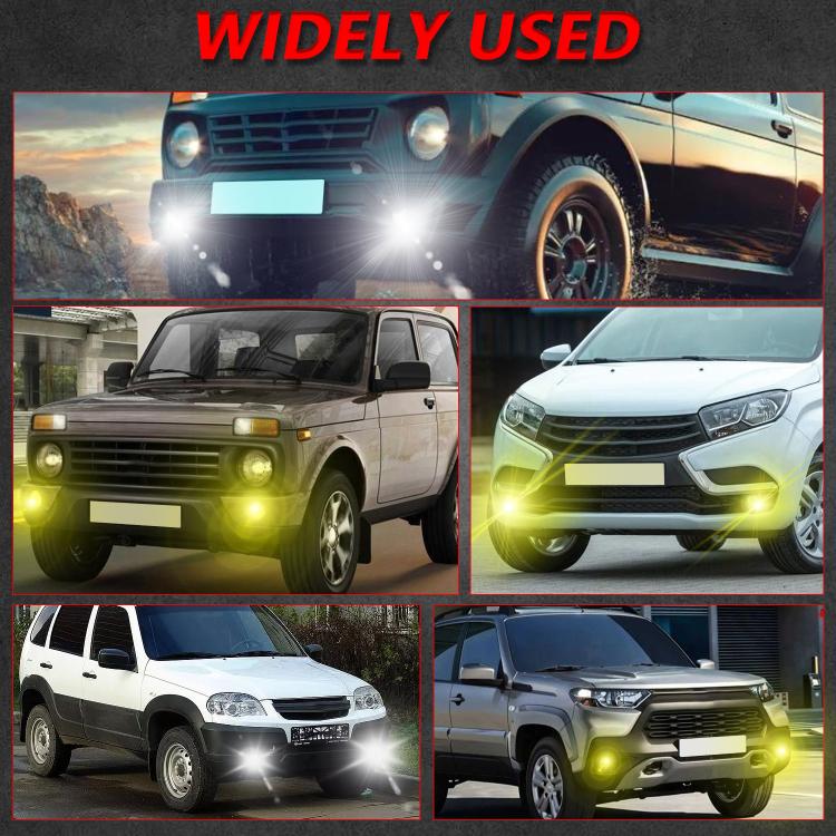 T10 2pcs/Pack 55W 3 inch High Power Dual Lens Fog Light, Universal Double Holder - Fog / Driving Lights by buy2fix | Online Shopping UK | buy2fix