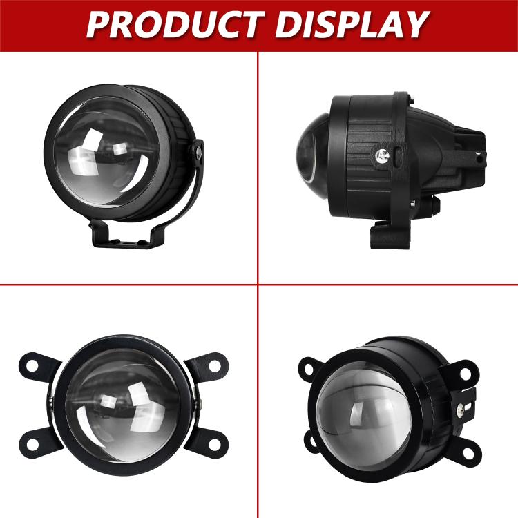 T10 2pcs/Pack 55W 3 inch High Power Dual Lens Fog Light, Universal Double Holder - Fog / Driving Lights by buy2fix | Online Shopping UK | buy2fix