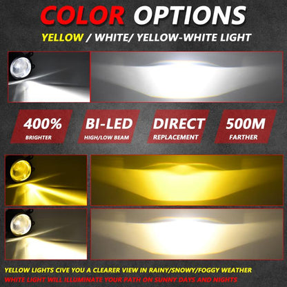 T10 2pcs/Pack 55W 3 inch High Power Dual Lens Fog Light, Universal Double Holder - Fog / Driving Lights by buy2fix | Online Shopping UK | buy2fix