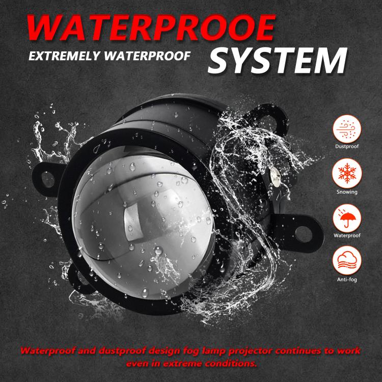 T10 2pcs/Pack 55W 3 inch High Power Dual Lens Fog Light, Universal Double Holder - Fog / Driving Lights by buy2fix | Online Shopping UK | buy2fix