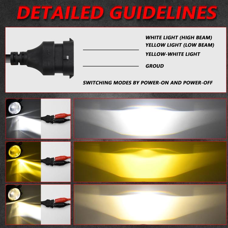 T10 2pcs/Pack 55W 3 inch High Power Dual Lens Fog Light, Universal Double Holder - Fog / Driving Lights by buy2fix | Online Shopping UK | buy2fix