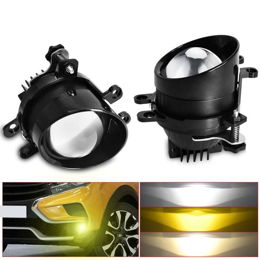 T12 2pcs/Pack 55W 3 inch High Power Dual Lens Fog Light Oblique Style for Toyota, Left Driver - Fog / Driving Lights by buy2fix | Online Shopping UK | buy2fix