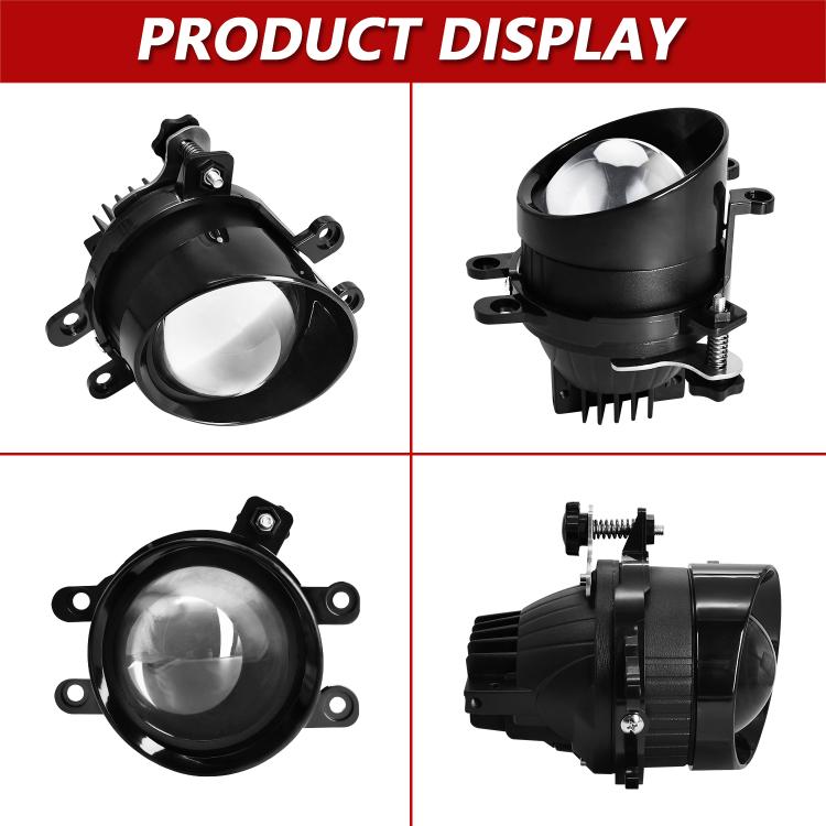 T12 2pcs/Pack 55W 3 inch High Power Dual Lens Fog Light Oblique Style for Toyota, Left Driver - Fog / Driving Lights by buy2fix | Online Shopping UK | buy2fix