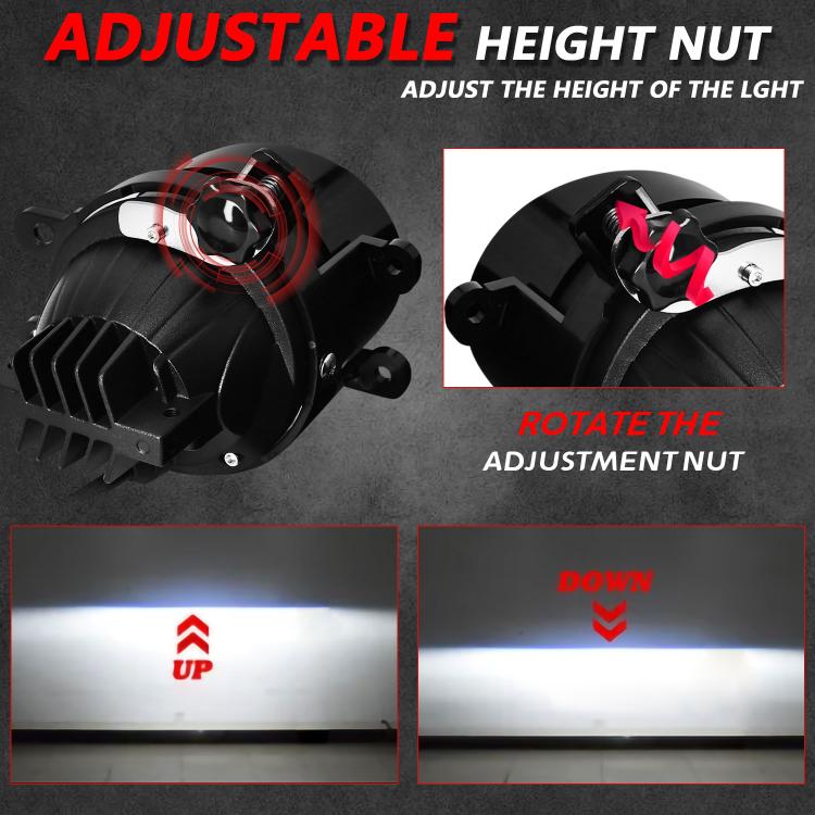 T12 2pcs/Pack 55W 3 inch High Power Dual Lens Fog Light Oblique Style for Toyota, Left Driver - Fog / Driving Lights by buy2fix | Online Shopping UK | buy2fix