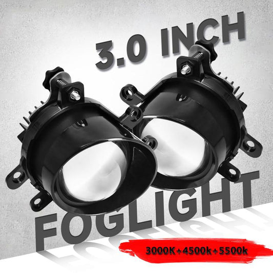 T12 2pcs/Pack 55W 3 inch High Power Dual Lens Fog Light Oblique Style for Toyota, Right Driver - Fog / Driving Lights by buy2fix | Online Shopping UK | buy2fix