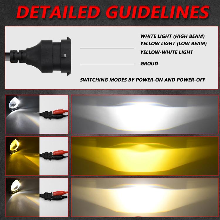 T12 2pcs/Pack 55W 3 inch High Power Dual Lens Fog Light Oblique Style for Toyota, Right Driver - Fog / Driving Lights by buy2fix | Online Shopping UK | buy2fix