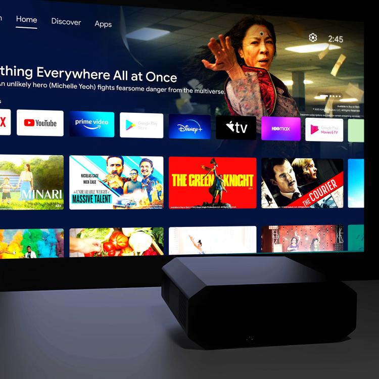 VIVIBRIGHT K5000SE 1920x1080P 1800ANSI Android 9.0 Screen Mirror Smart Projector, EU Plug(Black) - LED Projector by VIVIBRIGHT | Online Shopping UK | buy2fix