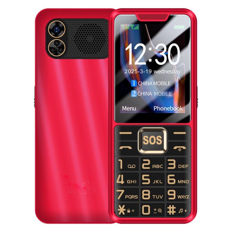 K3 2G Keypad Phone, 2.4 inch, LED Flashlight, Big Keyboard Big Fonts, SOS, Network: 2G, Dual SIM, Plug:US Plug(Red) - Others by buy2fix | Online Shopping UK | buy2fix