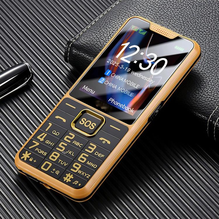 K3 2G Keypad Phone, 2.4 inch, LED Flashlight, Big Keyboard Big Fonts, SOS, Network: 2G, Dual SIM, Plug:US Plug(Gold) - Others by buy2fix | Online Shopping UK | buy2fix