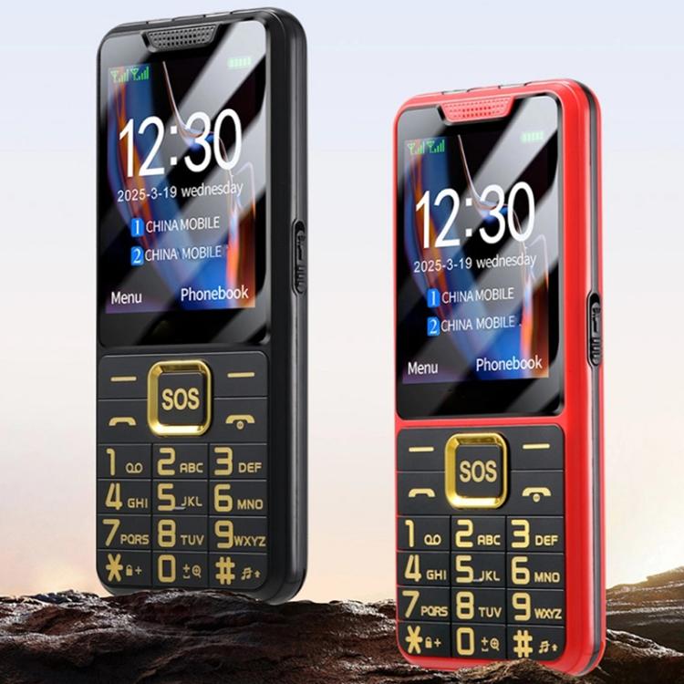 K3 2G Keypad Phone, 2.4 inch, LED Flashlight, Big Keyboard Big Fonts, SOS, Network: 2G, Dual SIM, Plug:US Plug(Red) - Others by buy2fix | Online Shopping UK | buy2fix