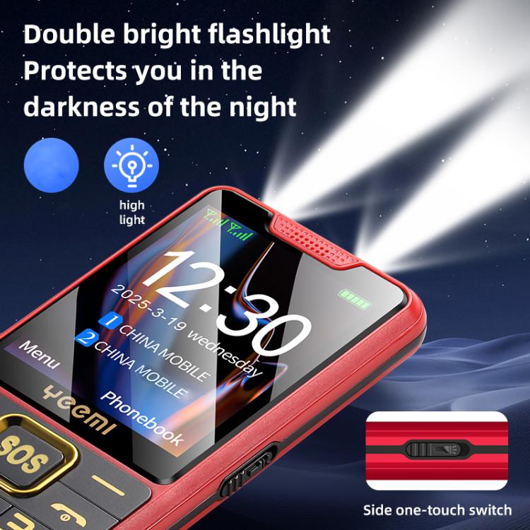 K3 2G Keypad Phone, 2.4 inch, LED Flashlight, Big Keyboard Big Fonts, SOS, Network: 2G, Dual SIM, Plug:US Plug(Black) - Others by buy2fix | Online Shopping UK | buy2fix