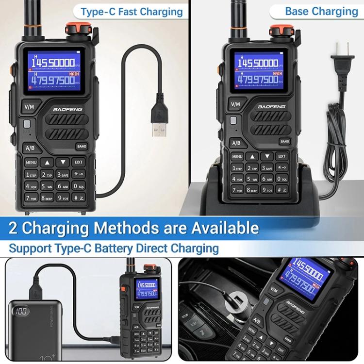 Baofeng K5 PLUS Dual-watch Dual-standby FM Handheld Analog Walkie Talkie, Plug:EU Plug - Handheld Walkie Talkie by BAOFENG | Online Shopping UK | buy2fix