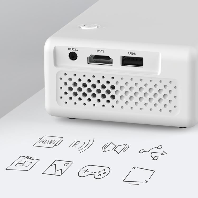 VIVIBRIGHT L01 Crazy Version 1080P 40 Lumens LCD + LED Smart Projector, US Plug(White) - LED Projector by VIVIBRIGHT | Online Shopping UK | buy2fix