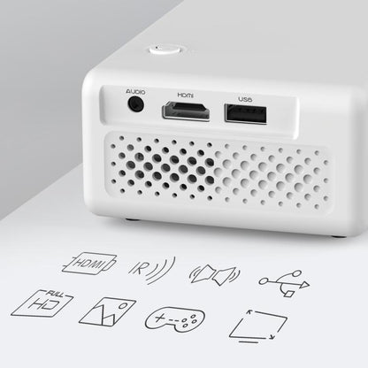 VIVIBRIGHT L01 Crazy Version 1080P 40 Lumens LCD + LED Smart Projector, EU Plug(White) - LED Projector by VIVIBRIGHT | Online Shopping UK | buy2fix