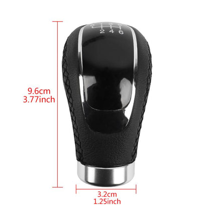 Car Manual Gear Lever Knob Leather Gear Shift Knob, with Hole(Black) - Shift Knob by buy2fix | Online Shopping UK | buy2fix