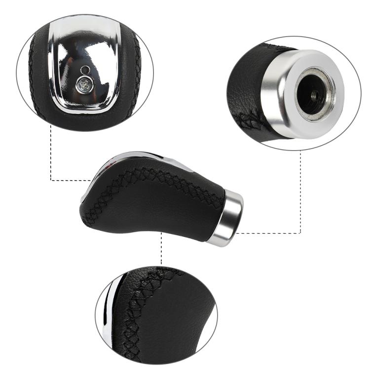 Car Manual Gear Lever Knob Leather Gear Shift Knob, with Hole(Black) - Shift Knob by buy2fix | Online Shopping UK | buy2fix