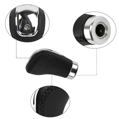 Car Manual Gear Lever Knob Leather Gear Shift Knob, with Hole(Black) - Shift Knob by buy2fix | Online Shopping UK | buy2fix