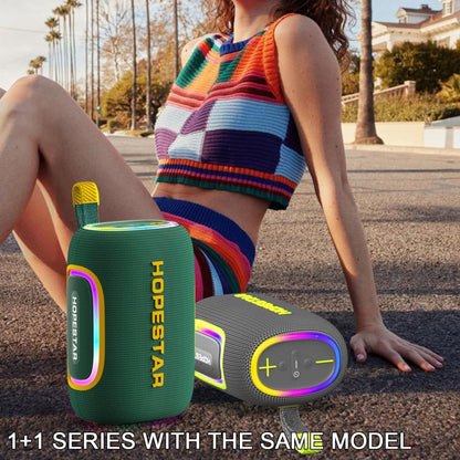 HOPESTAR H58 65W Outdoor Portable Waterproof Bluetooth Speaker(Dark Green) - Waterproof Speaker by HOPESTAR | Online Shopping UK | buy2fix