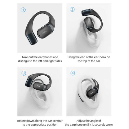 ROCK X718 RAU0783 Bluetooth 5.4 Wireless Ear-Hugs Earphones(Black) - Bluetooth Earphone by ROCK | Online Shopping UK | buy2fix