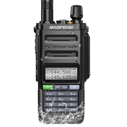 Baofeng UV-9R PRO Dot Matrix LCD Screen IP57 Waterproof Handheld Analog Walkie Talkie, Plug:EU Plug(Black) - Handheld Walkie Talkie by BAOFENG | Online Shopping UK | buy2fix