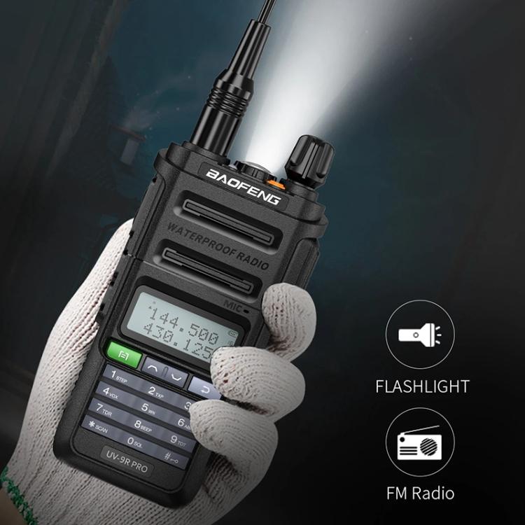 Baofeng UV-9R PRO Dot Matrix LCD Screen IP57 Waterproof Handheld Analog Walkie Talkie, Plug:EU Plug(Green) - Handheld Walkie Talkie by BAOFENG | Online Shopping UK | buy2fix