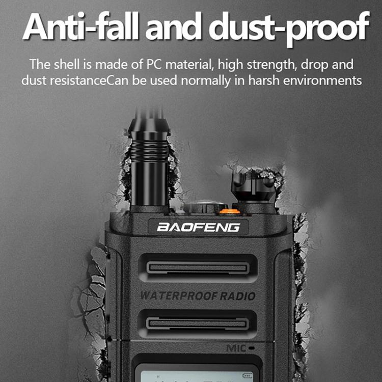 Baofeng UV-9R PRO Dot Matrix LCD Screen IP57 Waterproof Handheld Analog Walkie Talkie, Plug:US Plug(Green) - Handheld Walkie Talkie by BAOFENG | Online Shopping UK | buy2fix