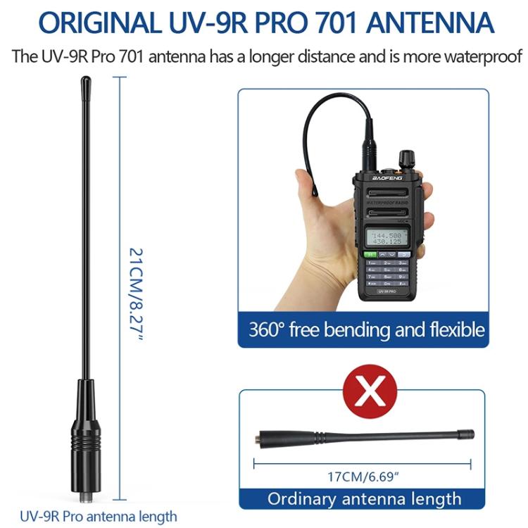 Baofeng UV-9R PRO Dot Matrix LCD Screen IP57 Waterproof Handheld Analog Walkie Talkie, Plug:US Plug(Black) - Handheld Walkie Talkie by BAOFENG | Online Shopping UK | buy2fix