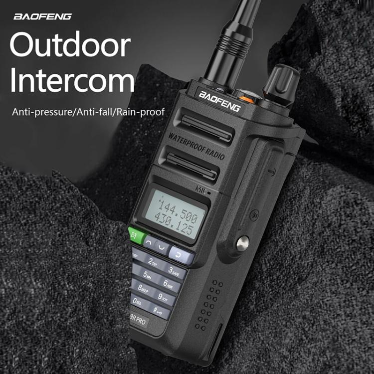 Baofeng UV-9R PRO Dot Matrix LCD Screen IP57 Waterproof Handheld Analog Walkie Talkie, Plug:EU Plug(Green) - Handheld Walkie Talkie by BAOFENG | Online Shopping UK | buy2fix