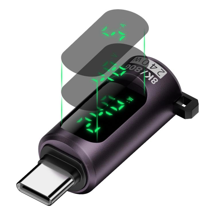 240W Type-C to Type-C Digital Display Adapter with Switch(Grey Purple) - OTG Adapter by buy2fix | Online Shopping UK | buy2fix