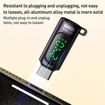 240W Type-C to Type-C Digital Display Adapter with Switch(Grey Purple) - OTG Adapter by buy2fix | Online Shopping UK | buy2fix