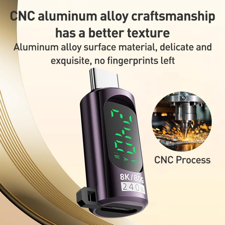 240W Type-C to Type-C Digital Display Adapter with Switch(Grey Purple) - OTG Adapter by buy2fix | Online Shopping UK | buy2fix