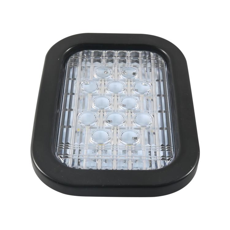 Trailer / RV / Truck 12LEDs Rectangle Tail Light with Plug(White Light) - License Plate Lights by buy2fix | Online Shopping UK | buy2fix