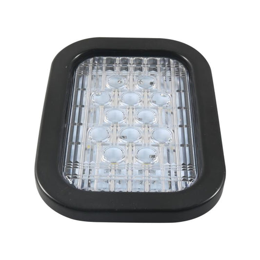 Trailer / RV / Truck 12LEDs Rectangle Tail Light with Plug(White Light) - License Plate Lights by buy2fix | Online Shopping UK | buy2fix