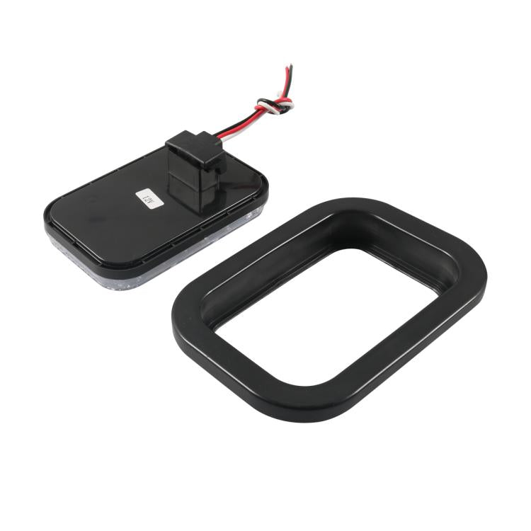 Trailer / RV / Truck 12LEDs Rectangle Tail Light with Plug(White Light) - License Plate Lights by buy2fix | Online Shopping UK | buy2fix