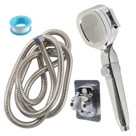 RV Square Four Gear Shower Flexible Pipe Spray Kit(Silver) - Others by buy2fix | Online Shopping UK | buy2fix