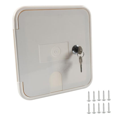 RV / Camper Power Cable Hatch with Screws and Key(White) - Locks & Hasps by buy2fix | Online Shopping UK | buy2fix