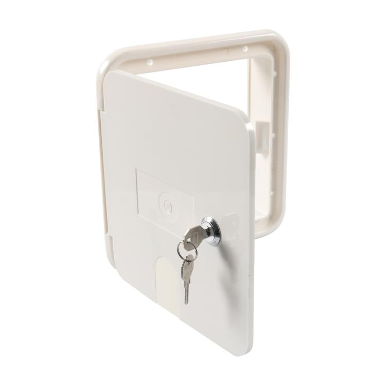 RV / Camper Power Cable Hatch with Screws and Key(White) - Locks & Hasps by buy2fix | Online Shopping UK | buy2fix