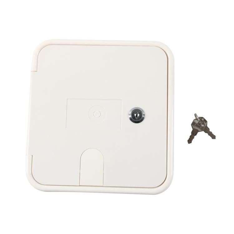RV / Camper Power Cable Hatch with Screws and Key(White) - Locks & Hasps by buy2fix | Online Shopping UK | buy2fix