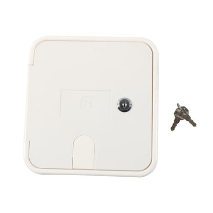 RV / Camper Power Cable Hatch with Screws and Key(White) - Locks & Hasps by buy2fix | Online Shopping UK | buy2fix