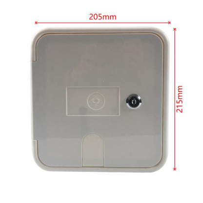RV / Camper Power Cable Hatch with Screws and Key(White) - Locks & Hasps by buy2fix | Online Shopping UK | buy2fix