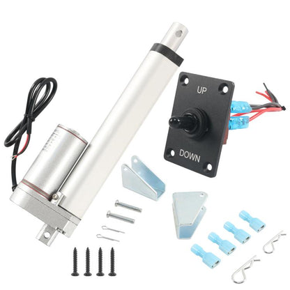 RV DIY 150mm Stroke 12V Electric Telescopic Linear Actuator with Switch Controller(Silver) - Others by buy2fix | Online Shopping UK | buy2fix