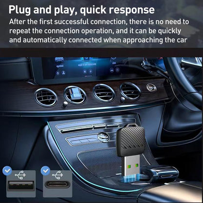 2 in 1 Car CarPlay and Android Auto Wired to Wireless Smart Box Adapter Mini USB Converter(Black) - Bluetooth Adapters by buy2fix | Online Shopping UK | buy2fix