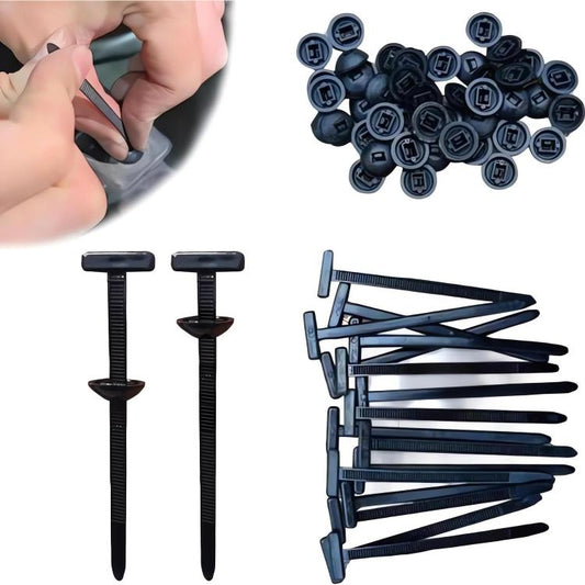 100pcs / Pack PP Universal Cable Tie Buckle(Black) - Booster Cable & Clip by buy2fix | Online Shopping UK | buy2fix