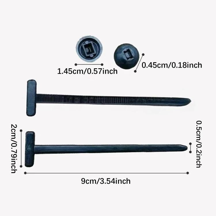 100pcs / Pack PP Universal Cable Tie Buckle(Black) - Booster Cable & Clip by buy2fix | Online Shopping UK | buy2fix