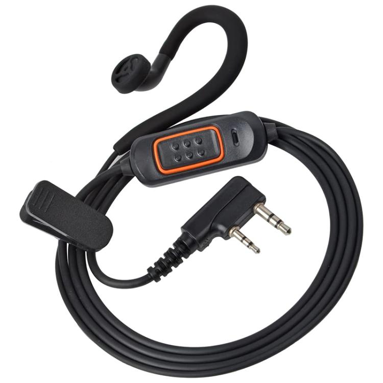 2 Pin Walkie-talkie Headset Mic Earphone for Baofeng UV5R / Quansheng UV K5 / K6 8800(Black) - Microphones & Headsets by buy2fix | Online Shopping UK | buy2fix