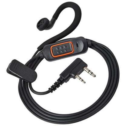 2 Pin Walkie-talkie Headset Mic Earphone for Baofeng UV5R / Quansheng UV K5 / K6 8800(Black) - Microphones & Headsets by buy2fix | Online Shopping UK | buy2fix